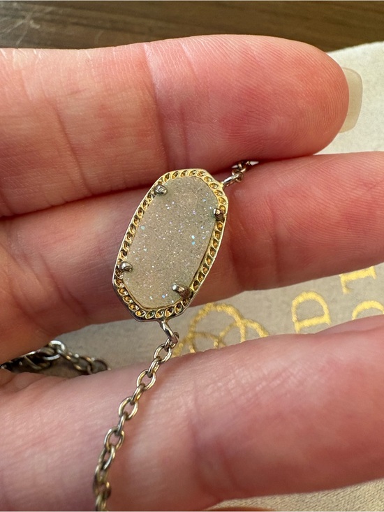 Kendra Scott Jewelry - Kendra Scott Elisa Pendant Necklace Iridescent Drusy Rose Gold Faded to Silver